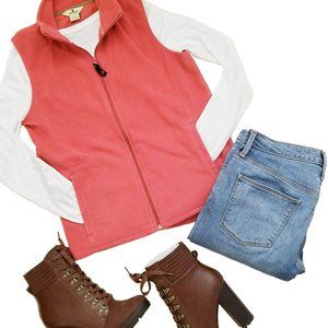 Woolrich Women's Fleece Vest Soft Ruby